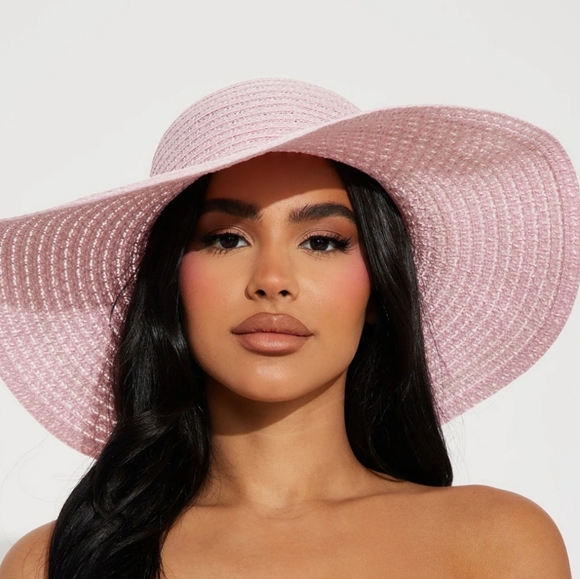 Baby Pink Sun hat 👒 Foldable Floppy Hat, Summer hat, Large Brim hat, Beach hat - Picture 2 of 6
